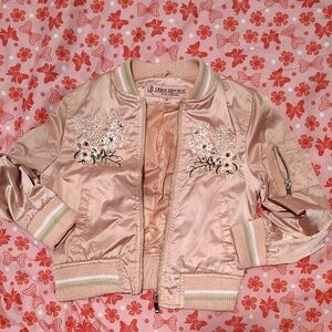 Urban Republic Blush Floral Embroidered Kids Puffer Jacket